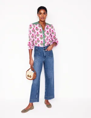Everyday Eco Friendly Earthy City Outfit Primrose Patch Pocket Jeans-Light Vintage