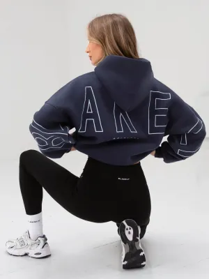 Casual Outfit Embroidered Isabel Oversized Hoodie - Soft Blue