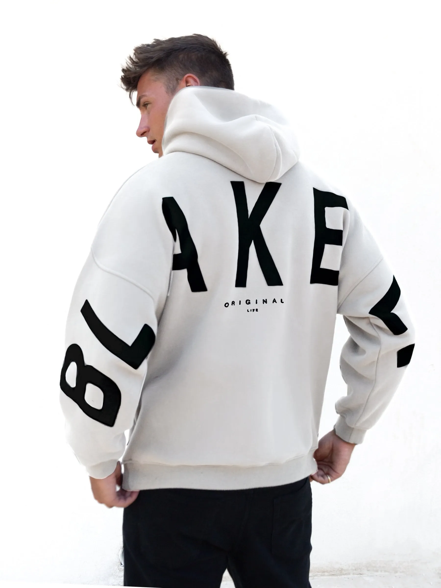 Hyena like Idris Oversized Hoodie - Stone