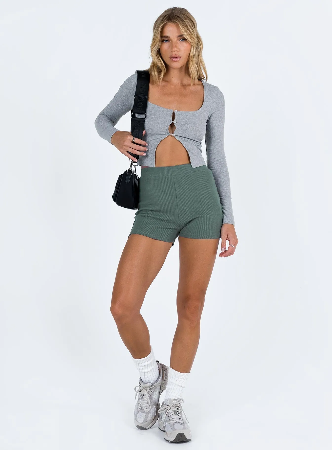 Power Vibe Bailey Bike Shorts Olive Green
