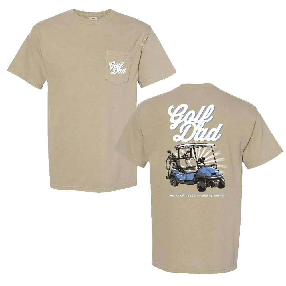 Golf Dad Golf Cart Pocket Tee Long Sleeve Comfy Essentials