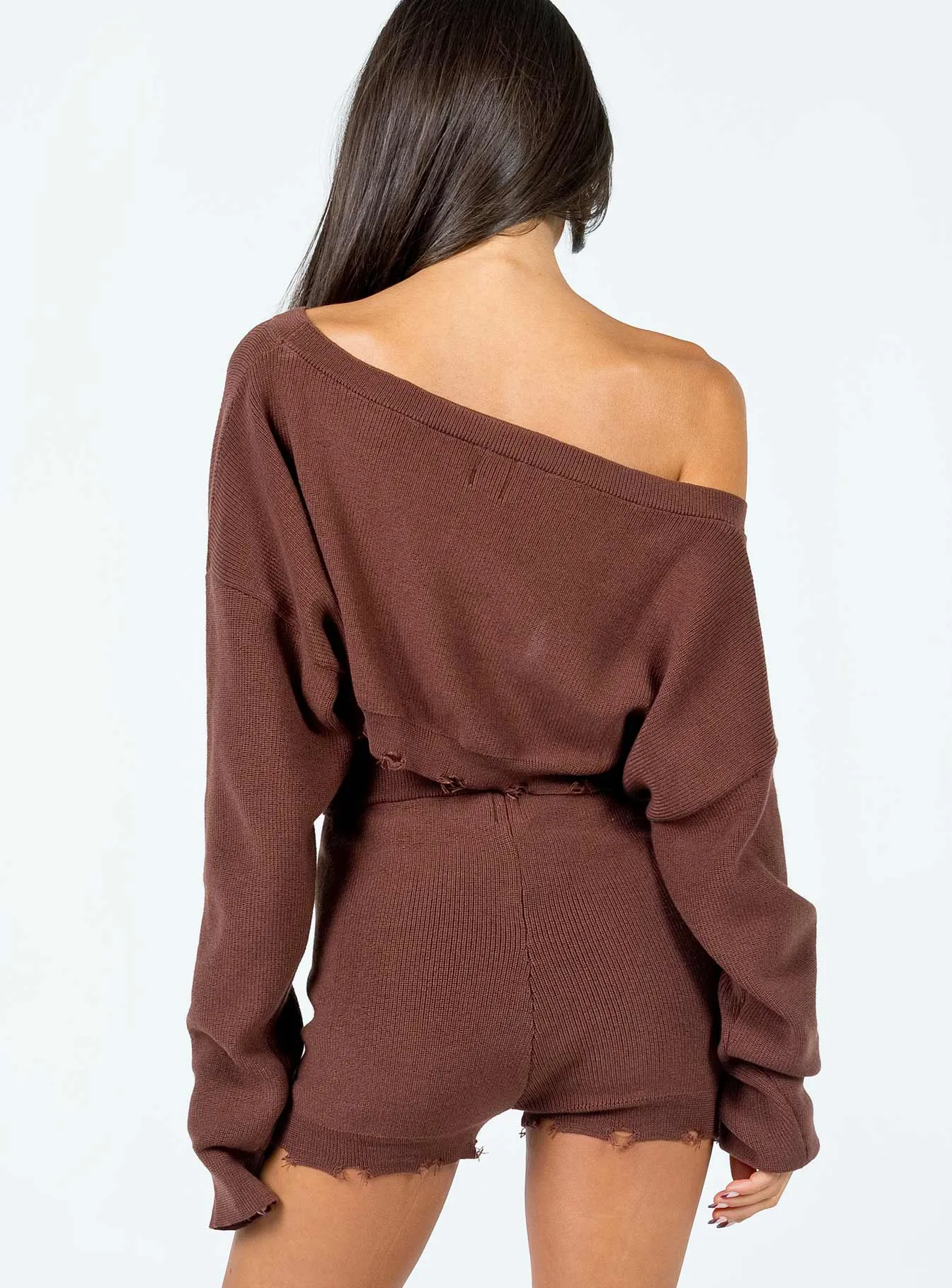 Fresh Ease Hazel Knit Shorts Brown