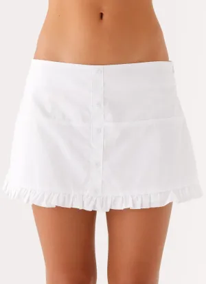 Bristol Mini Skirt - White Elegant Everyday Texture Feel