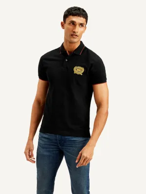Men's Solid Slim Fit Polo T-shirt Stylish Comfort Stretch Comfort