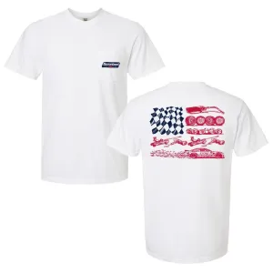 Minimalist purity Barstool Sports Racing Flag Tee