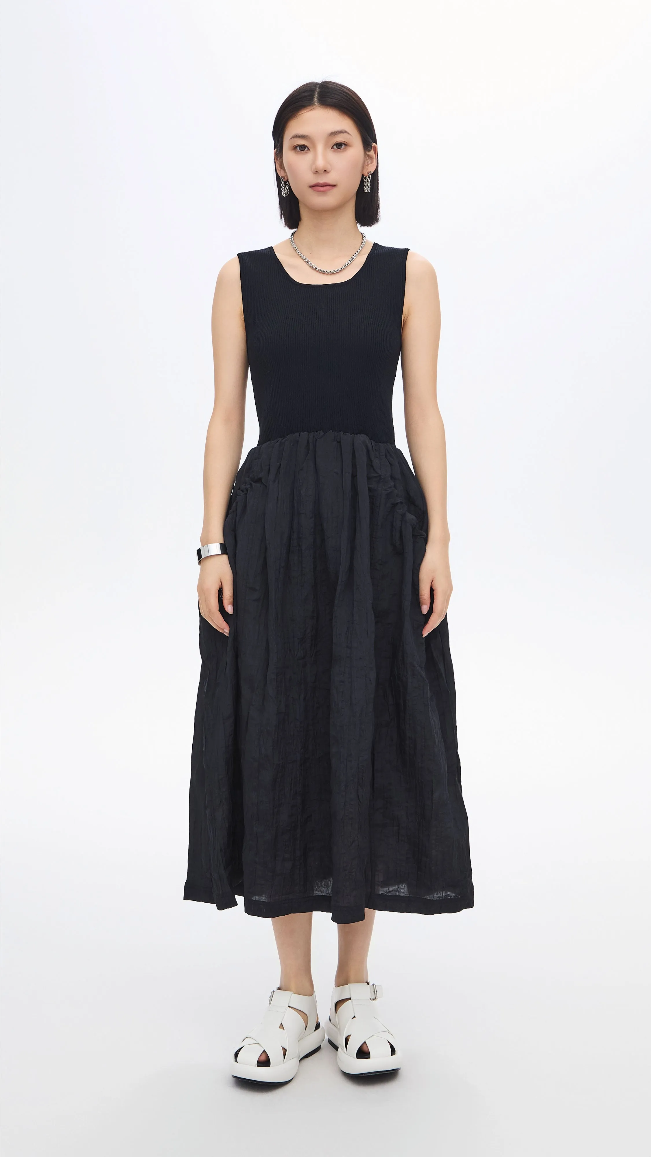 warm glow Nylon Patch Knit Dress