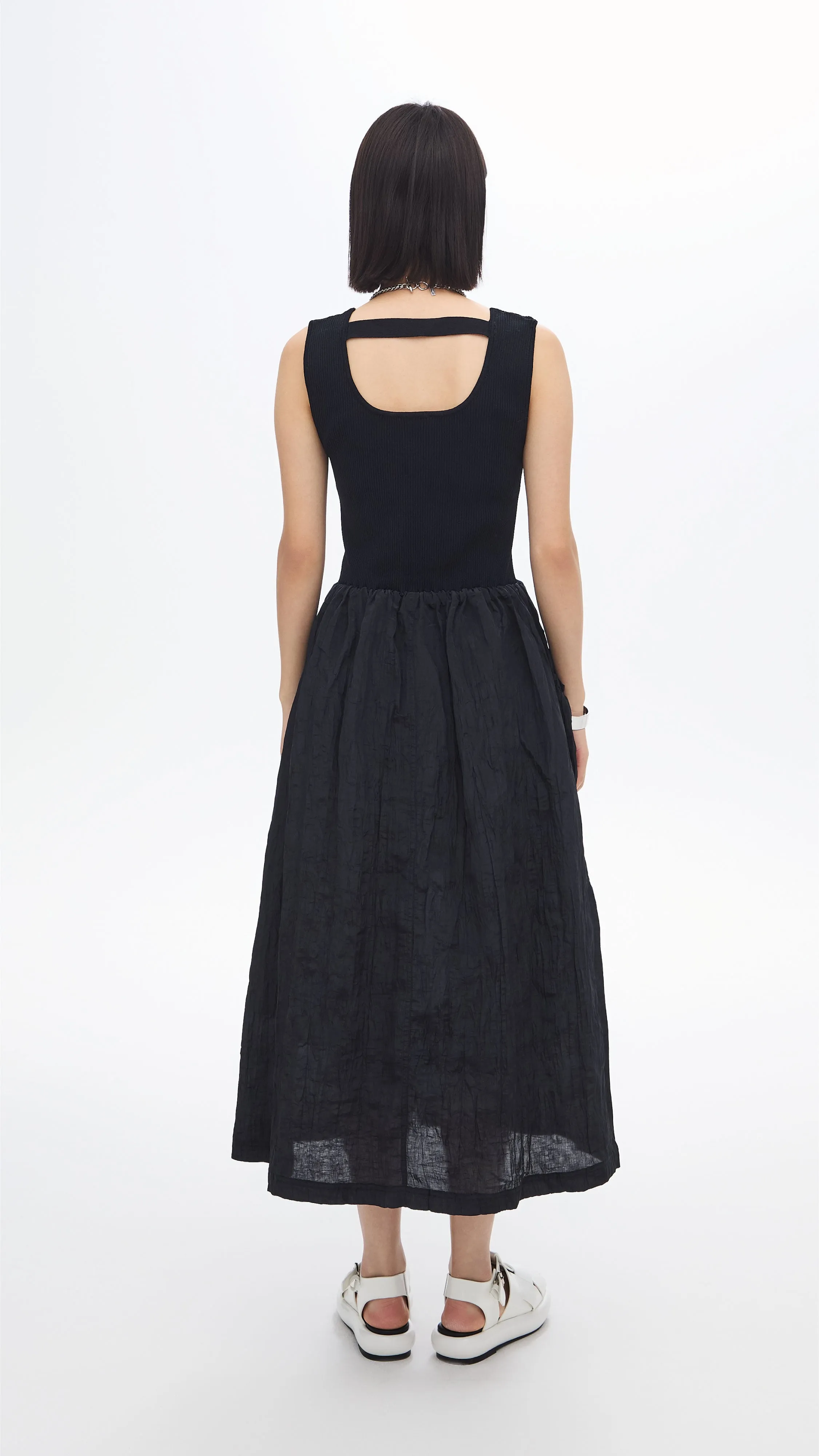 Photo Fit Fame Glow Nylon Patch Knit Dress