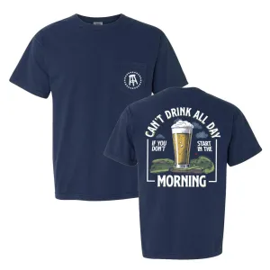 Reinforced Collar Fresh Trend Can't Drink All Day Golf Pocket Tee