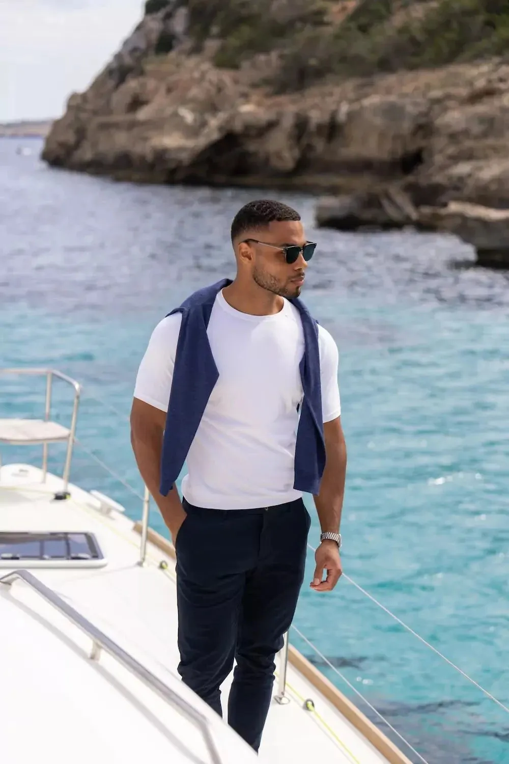 Athletic Fit T-Shirt in White High Density Weave