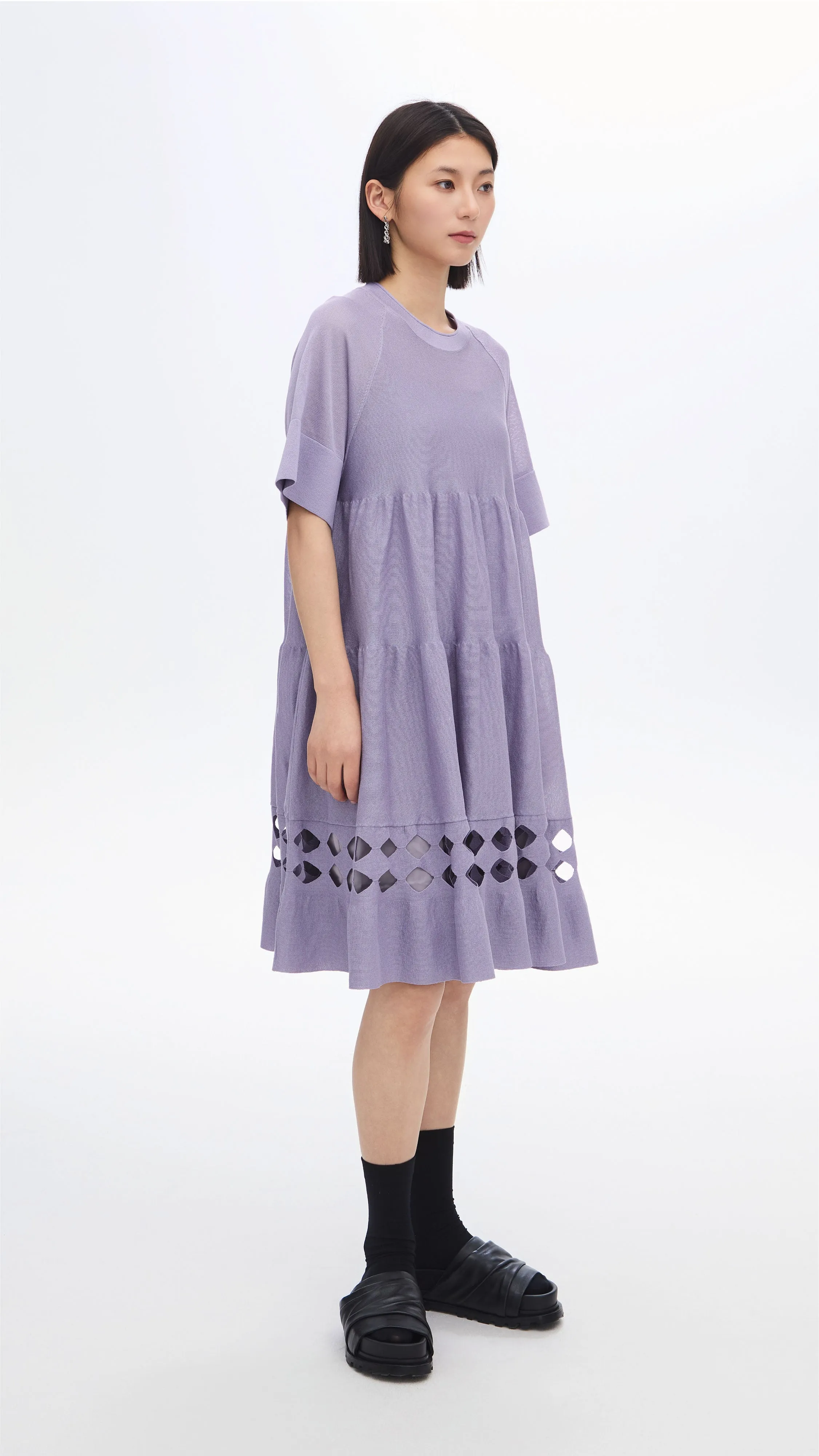 Silk Glow Pottery Knit Dolly Dress