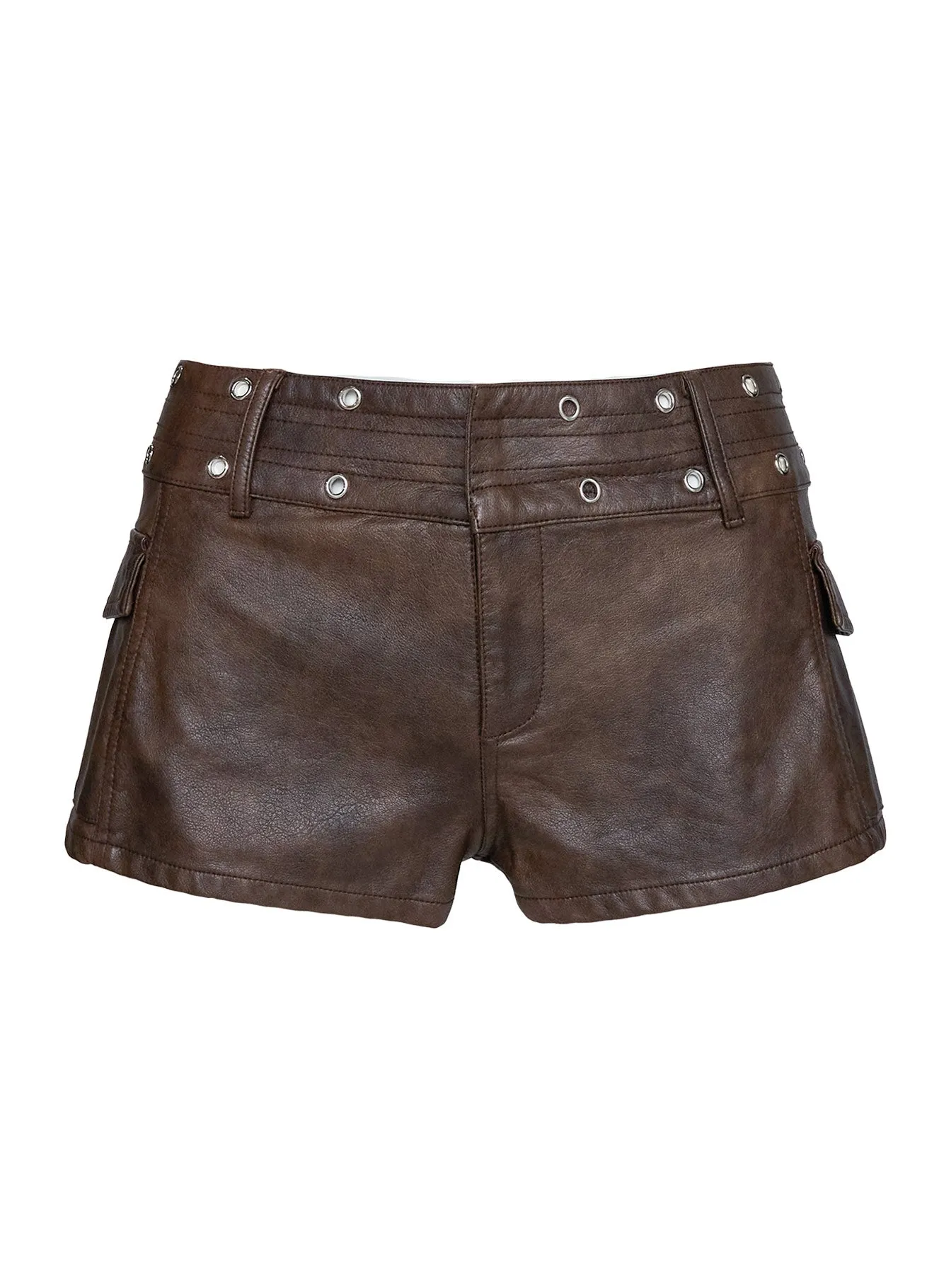 Carnival Look AdjustableStraps Born To Ride Shorts Washed Brown
