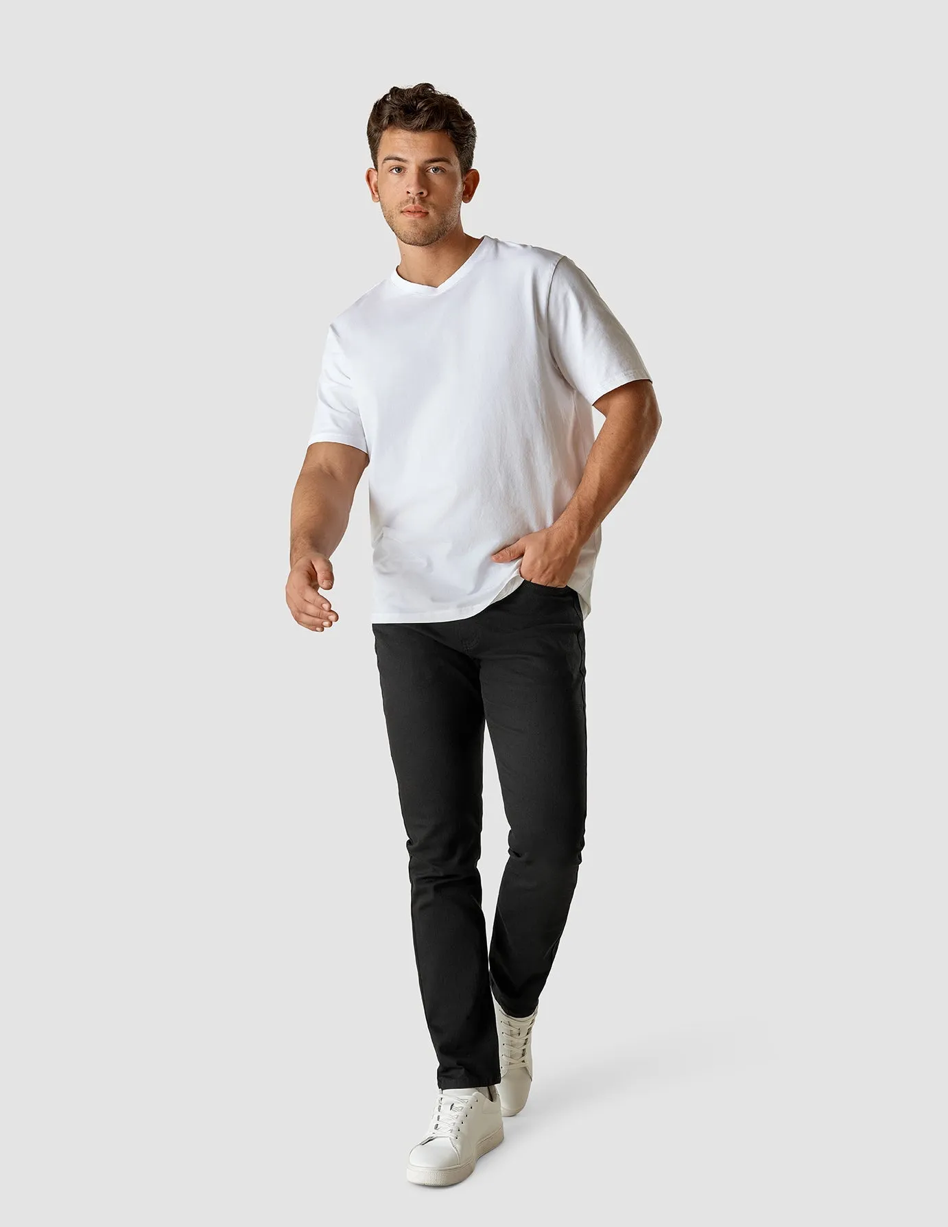 Classic Jeans Slim Stay Black Modern Shopping Day