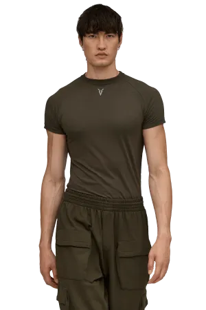 Contoured Shape T-SHIRT - Khaki Sunny Day