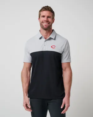 GarmentWashed Texture Colorfast Dye Process Cincinnati Reds Home Run Leader Polo