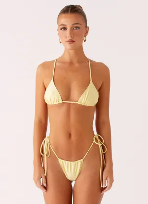 Lissy Bikini Bottoms - Yellow Waterproof Lining Sunny Destination