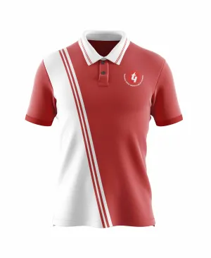 Design Glow FourWayStretchClothing Techno Kids Red Polo Tee