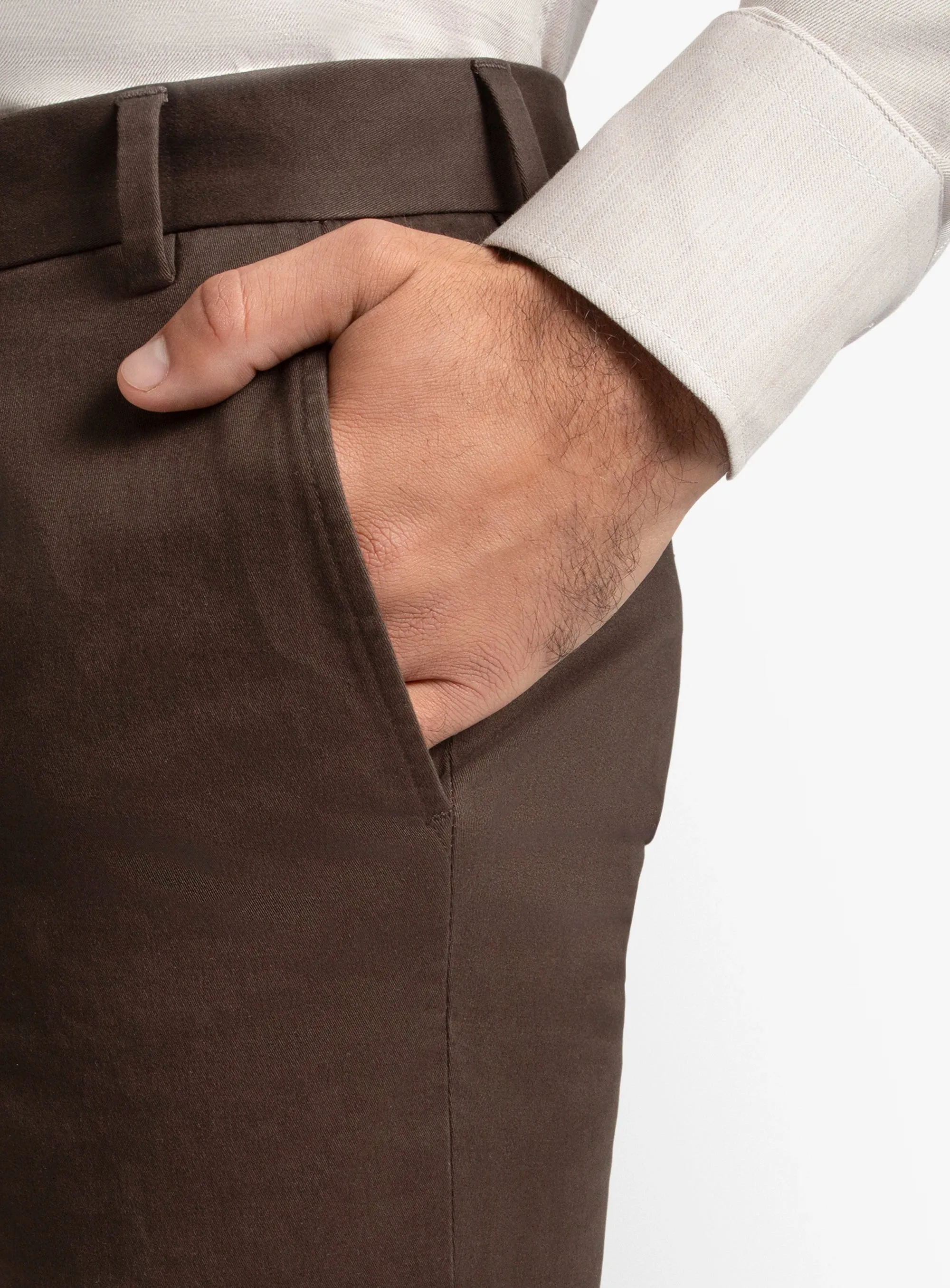 LowProfileWaistband Carmine Espresso Brown Chino Pants