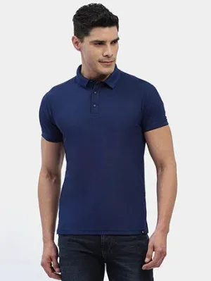NonIrritating Durable Stitching Hummel Men Jaye Navy Golf Polo Tshirt