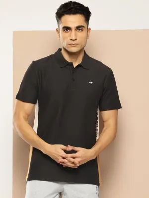 Graphical Panel Polo T-Shirt Adaptive Torso Contouring Barrel Cuff Design
