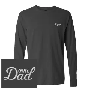 Quick Dry Material Comfortable And Versatile Girl Dad Embroidered Long Sleeve Tee