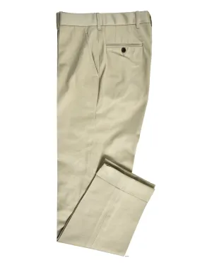 Comfortable Waistband Flattering Fit Wear Khaki Cotton Twill Pant
