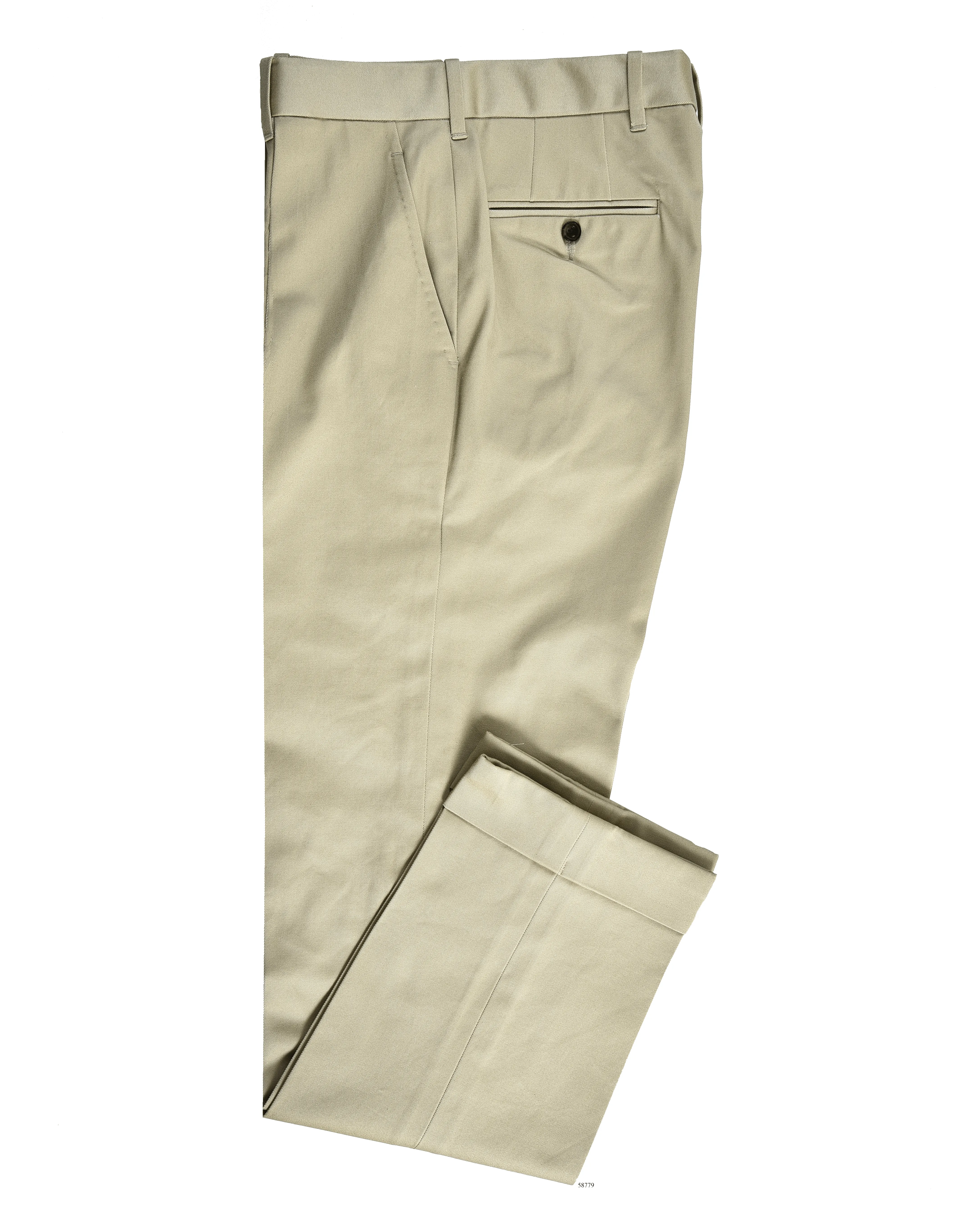 Comfortable Waistband Flattering Fit Wear Khaki Cotton Twill Pant