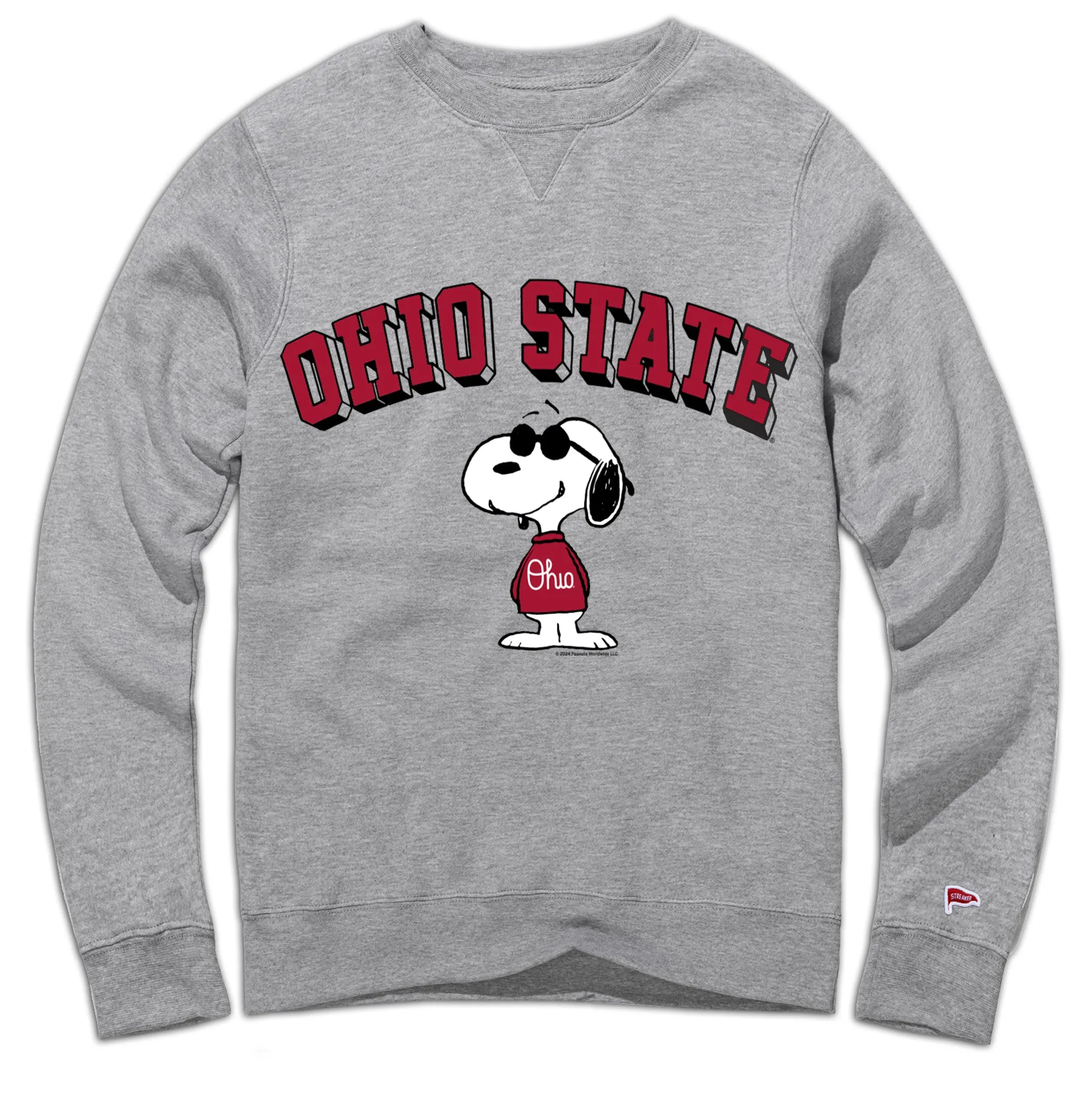 Peanuts x Ohio State Joe College Crewneck Sweatshirt elastic waistband Rat like