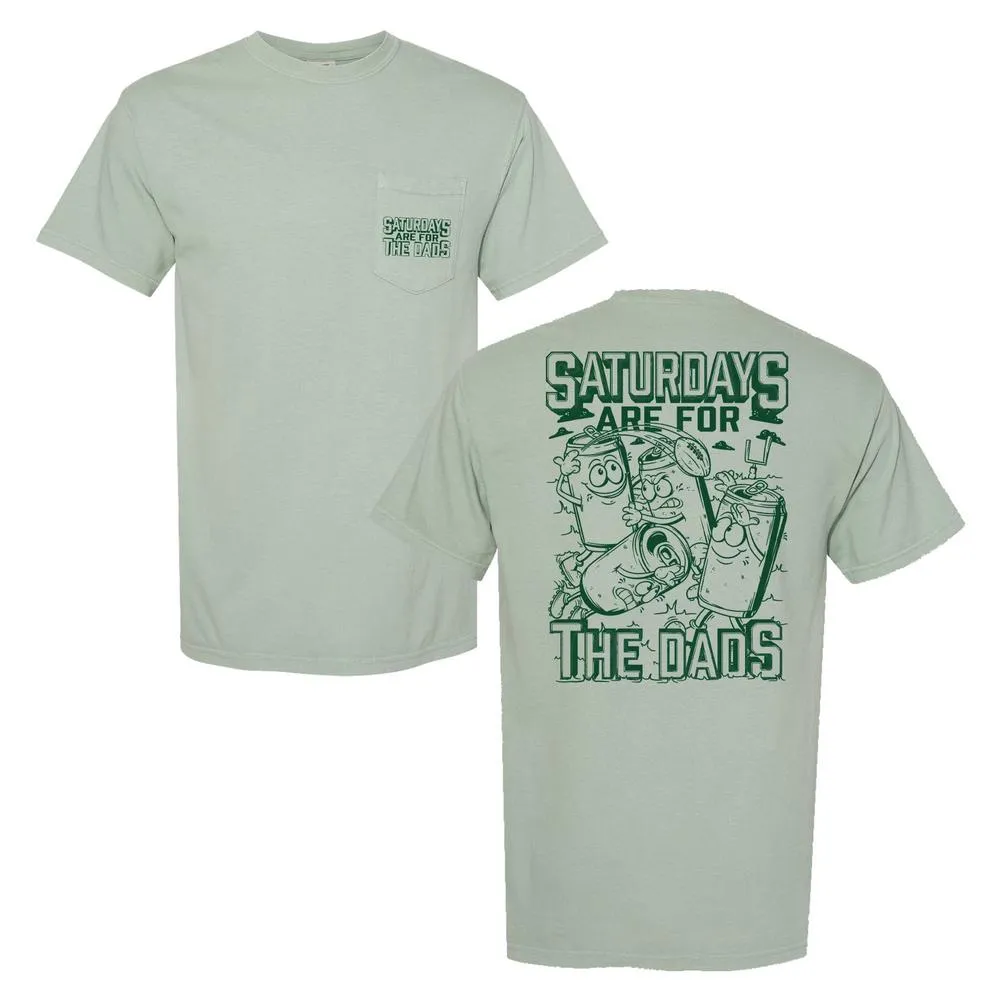 Saturdays Are For The Dads Football Pocket Tee Comfortable apparel Seasonal Must-Have