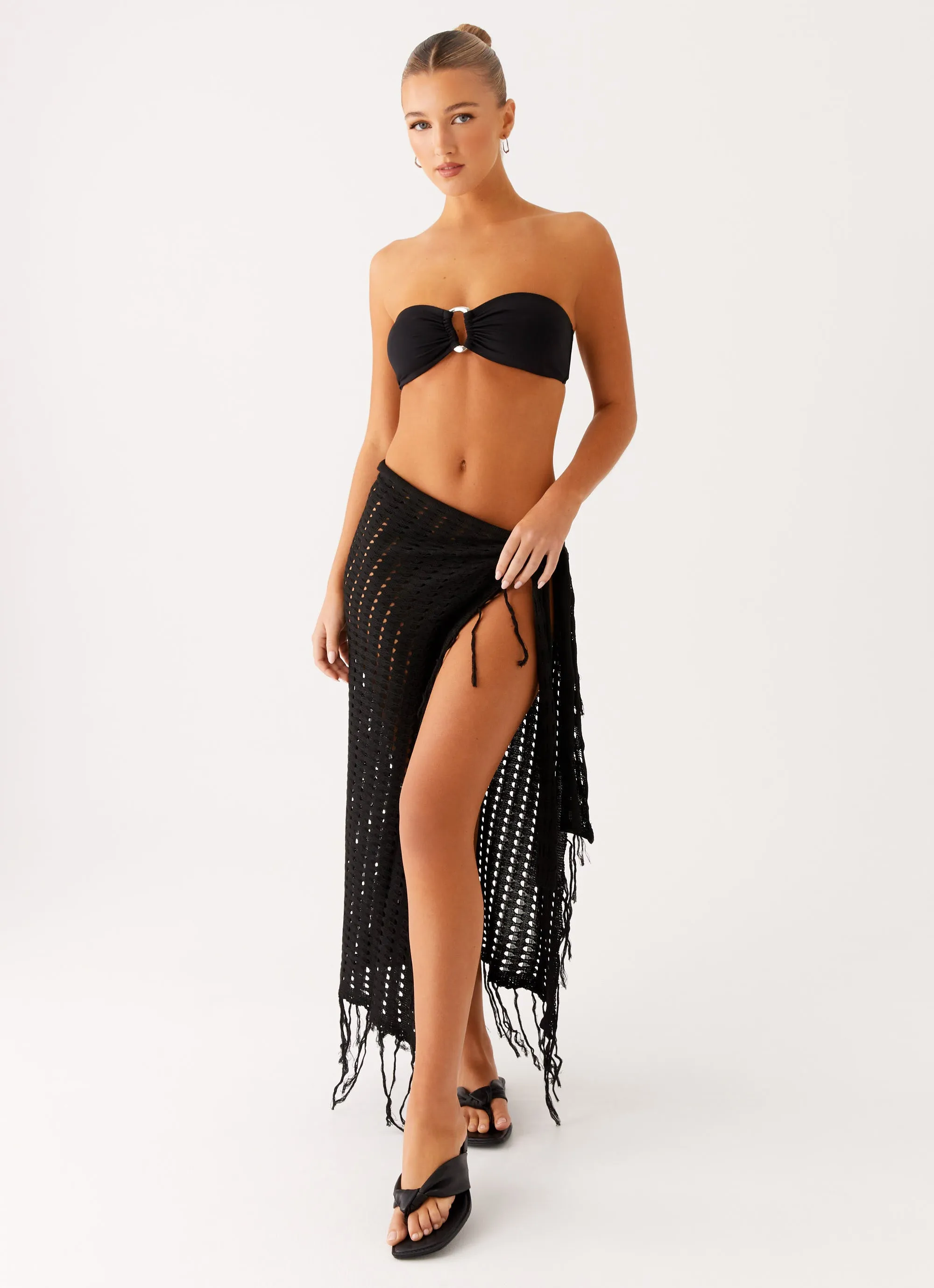 Non Abrasive Trim Maizelle Sarong - Black