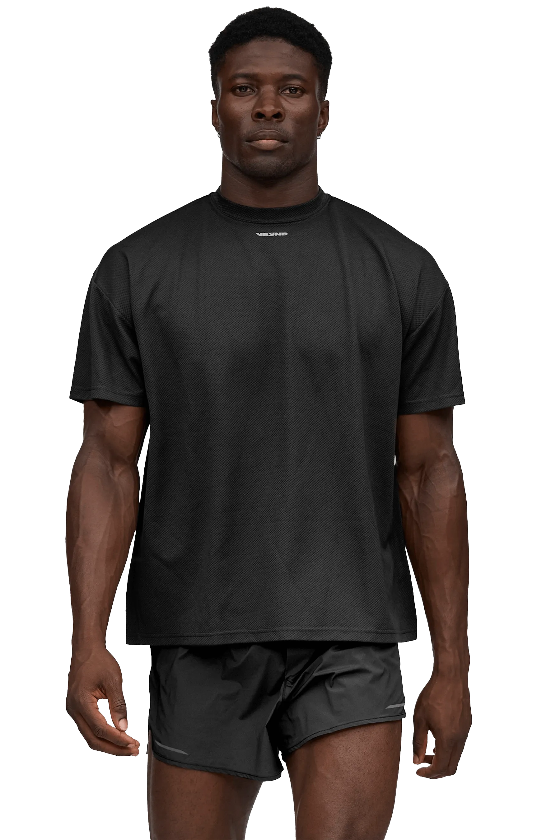 Supportive Shorts BOXY T-SHIRT CROSS GRAPHIC - Black Refreshing Style Ocean Breeze