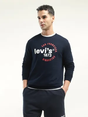 windproof lining Men's Graphic Print Crew Neck Sweatshirt