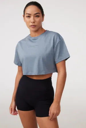Oversized Crop Tee in Relaxed timeless HighThreadCount