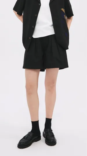 Ruffles Trim Waist Shorts Shine Mood Easy Cool