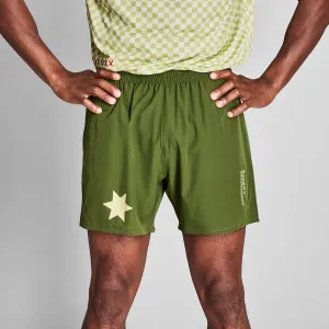Double Layered Reinforcement Soft Material Statement Pace Shorts 5''