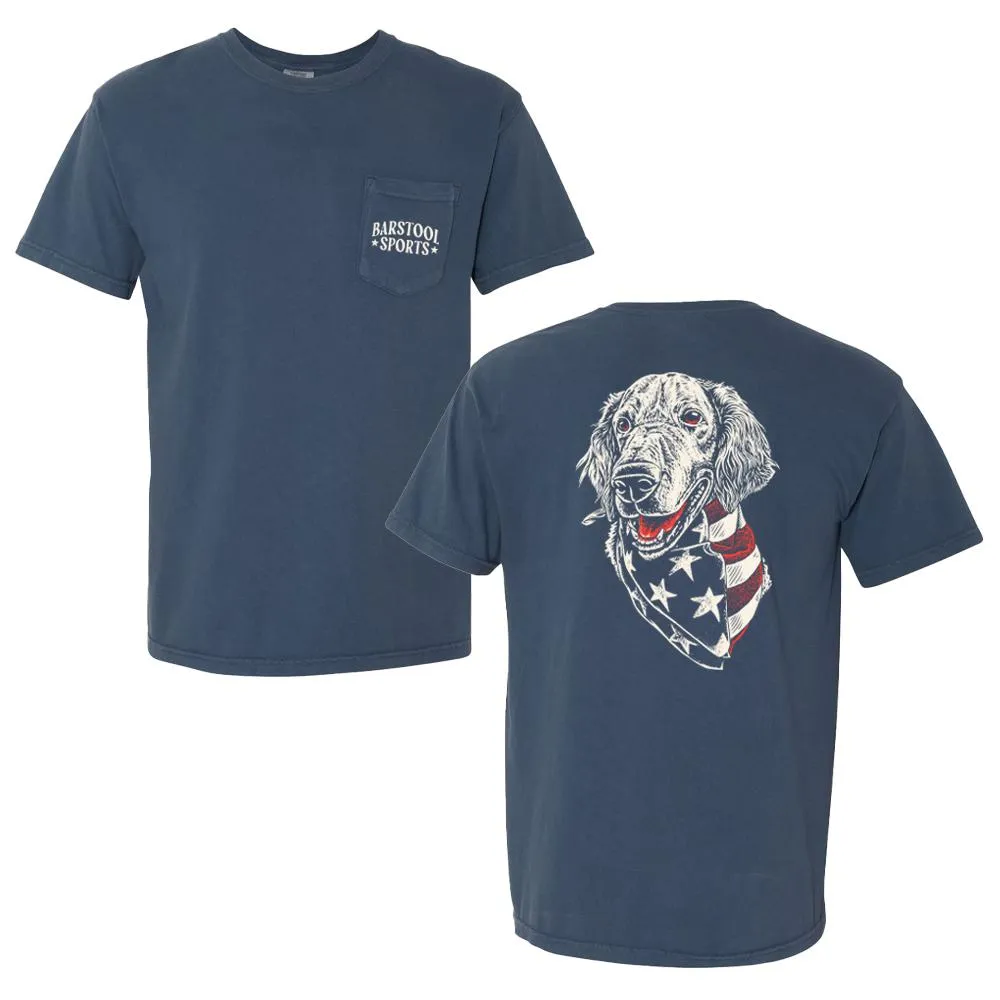 Drip Dry Fabric American Bandana Dog Pocket Tee