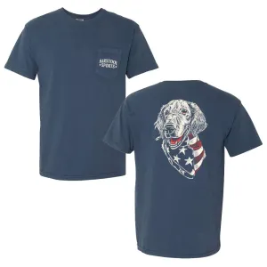 Drip Dry Fabric American Bandana Dog Pocket Tee