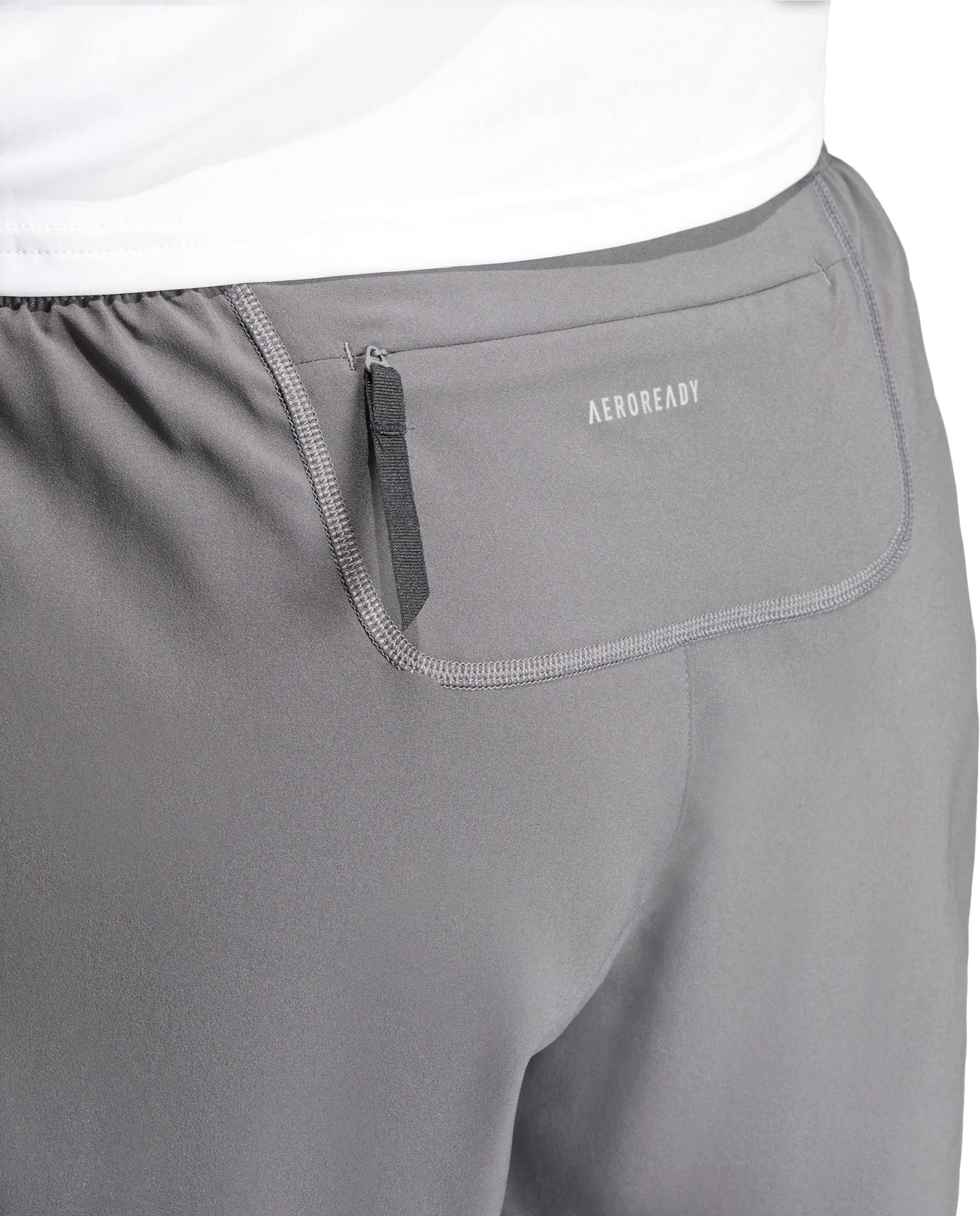 yoga clothing Reinforced Hemlines adidas Own The Run 5 Inch Mens Running Shorts - Grey
