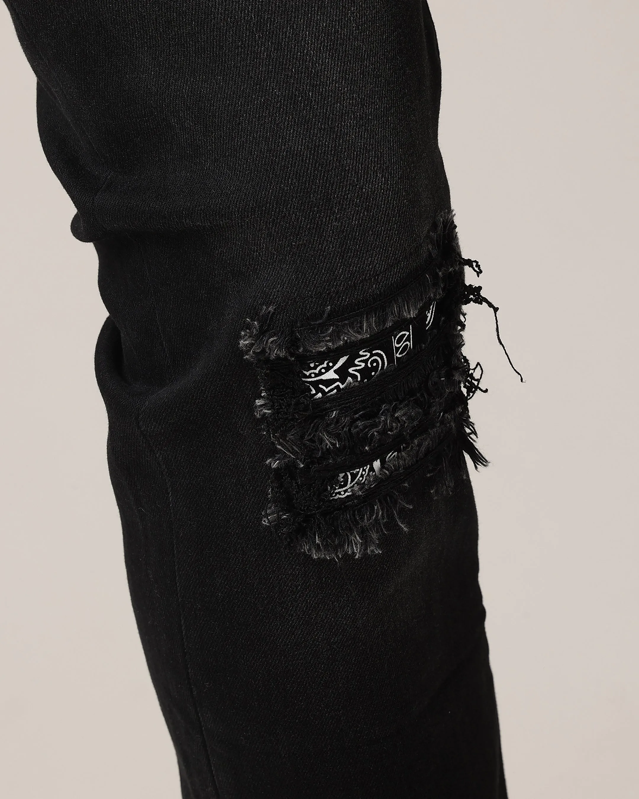 Saint Morta Paisley Summum Jeans Black Shadow Style Upgrade Work Ready Neutral