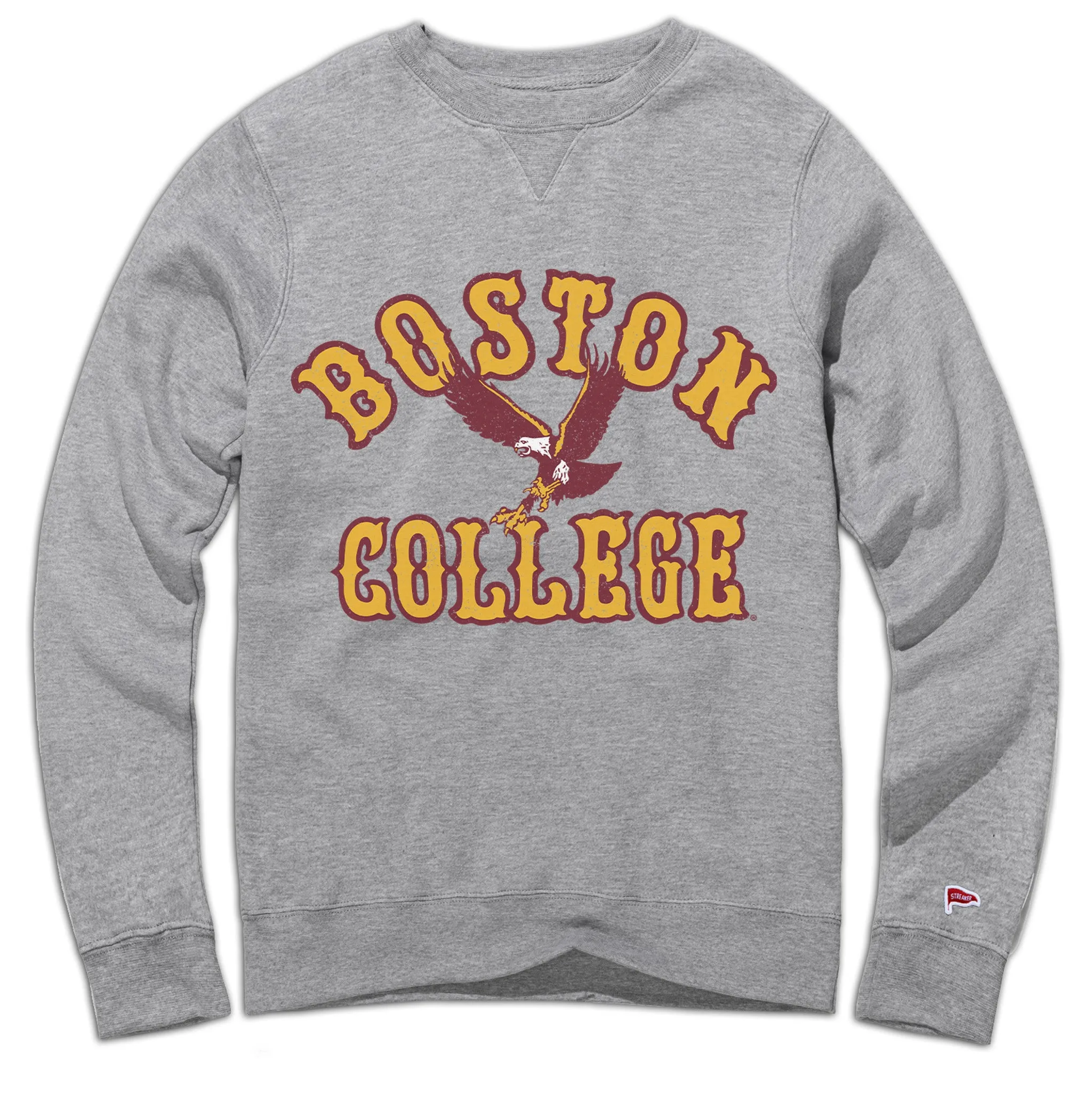 Urban Mode Rayon blend Boston College Vintage Campus Crewneck Sweatshirt