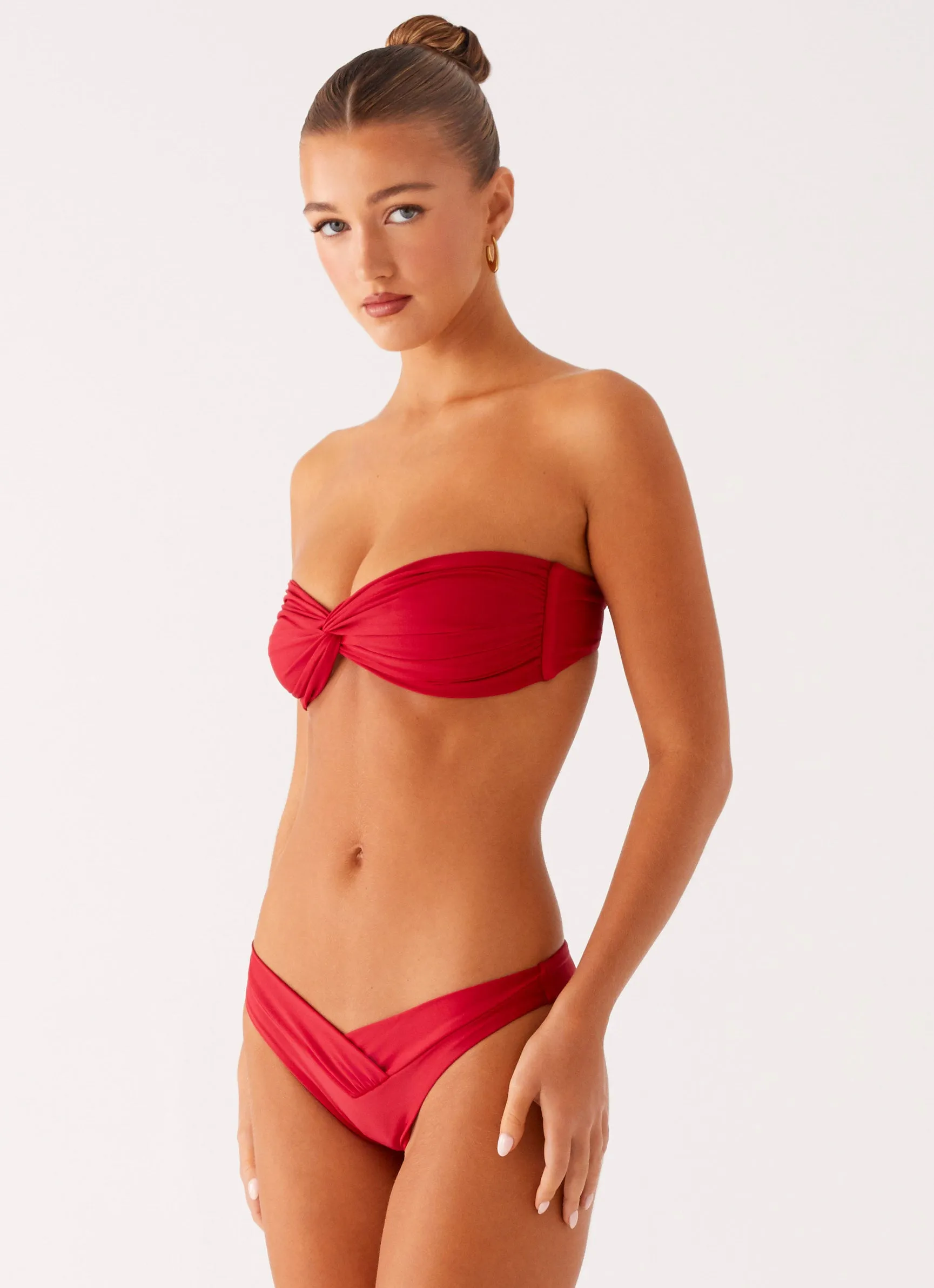 Delta Bikini Bottoms - Deep Red Sunny Days