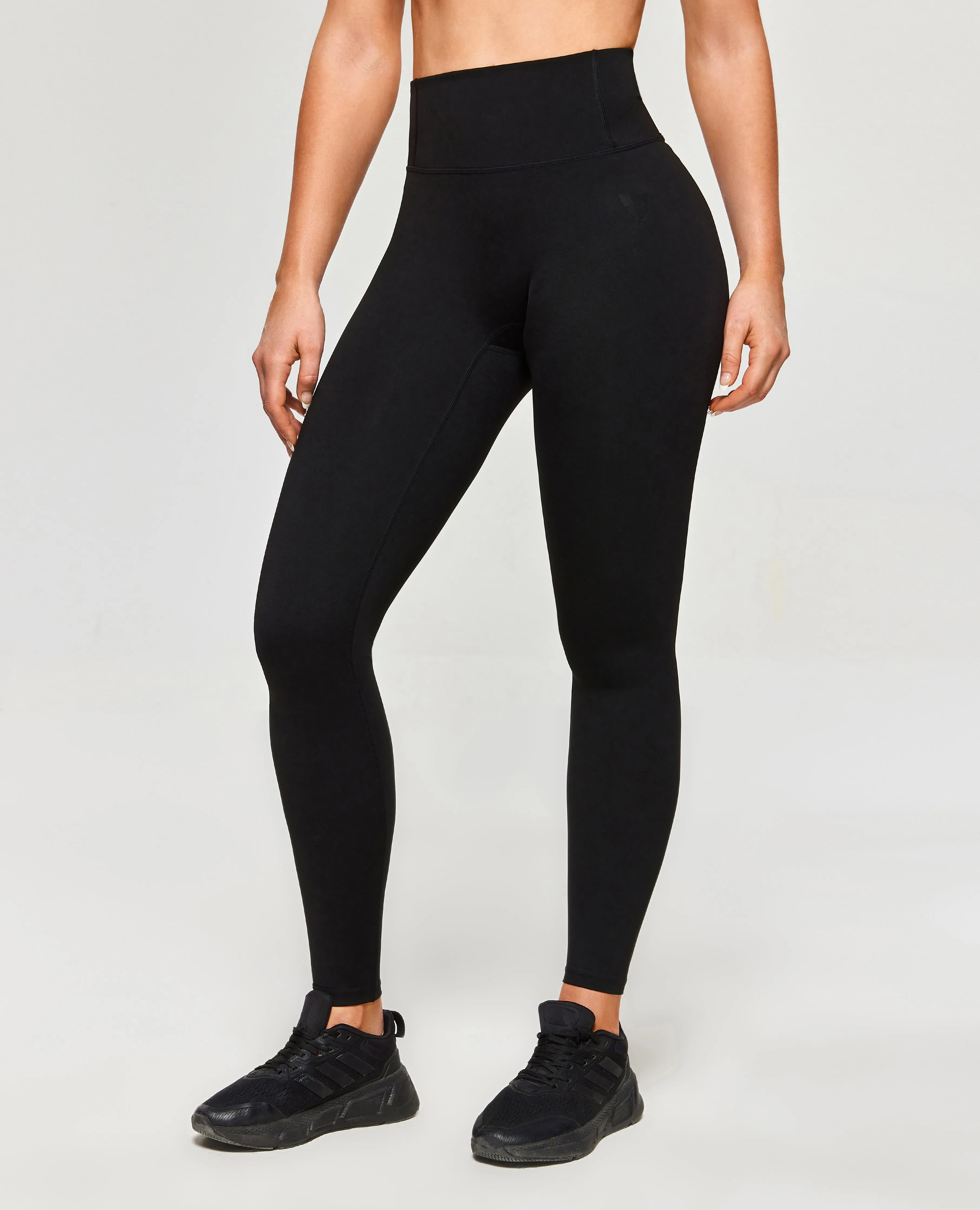 Firmabs High Waist Compression Leggings - Black Comfort Fit Waistband