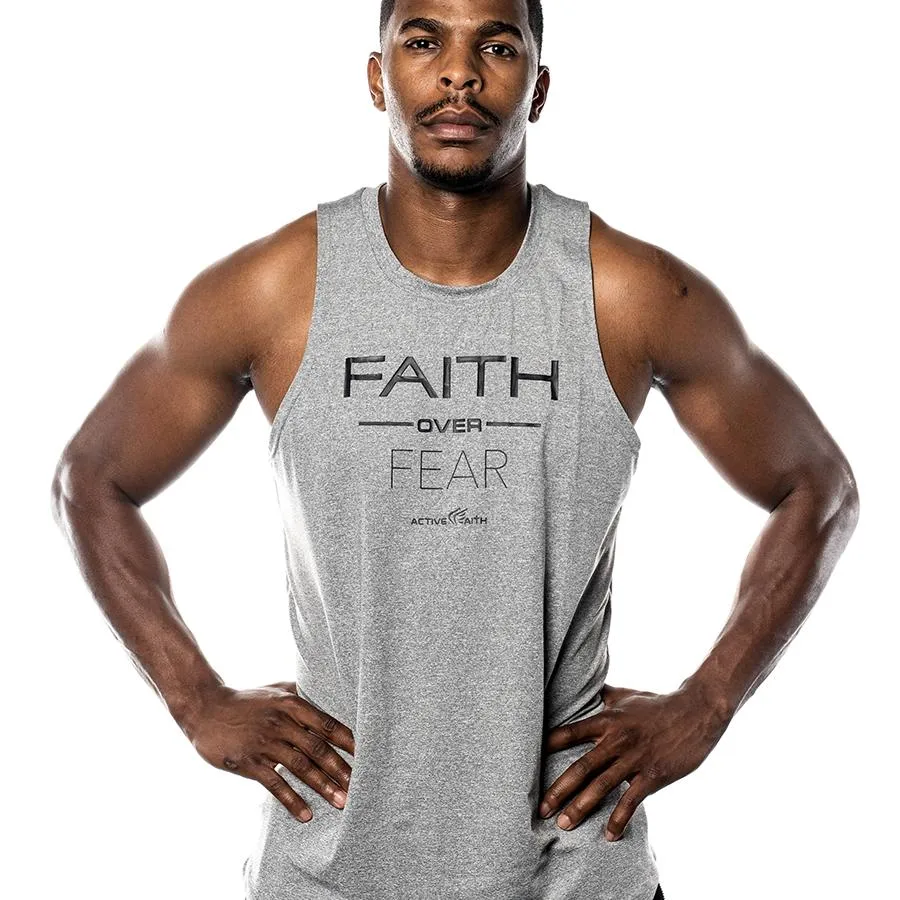 Commercial - grade Fashion Active Men's Faith Over Fear Performance Tank