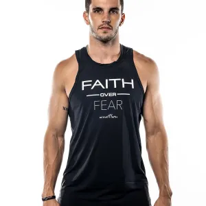 Men's Faith Over Fear Performance Tank Layer Fresh