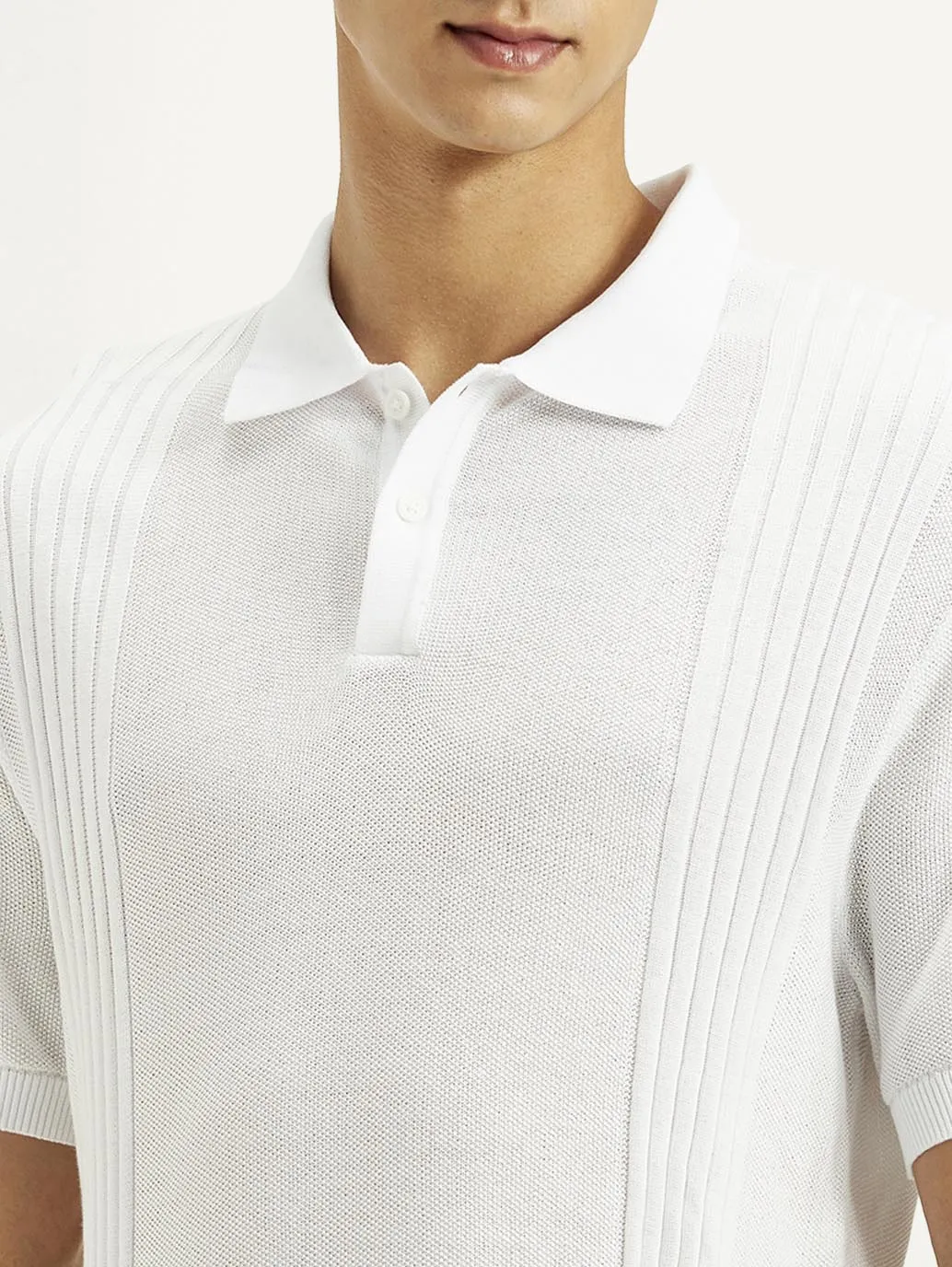 Men's Redloop Textured Slim Fit Polo T-Shirt Polo Player Quick-Dry Tech