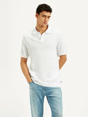 EasyCare Textile SingleJersey Knit Men's Redloop Textured Slim Fit Polo T-Shirt