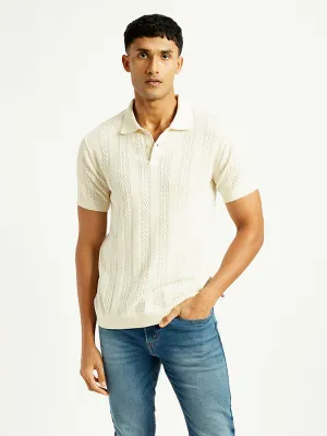 Men's Self Design Slim Fit Polo T-shirt Workout Friendly