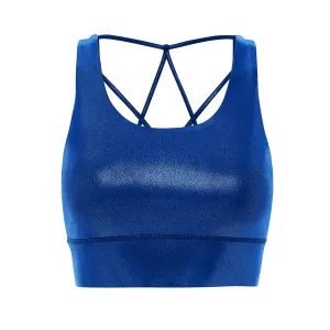 Cropped fit seams Smooth Edges Sapphire Jewel Sports Bra