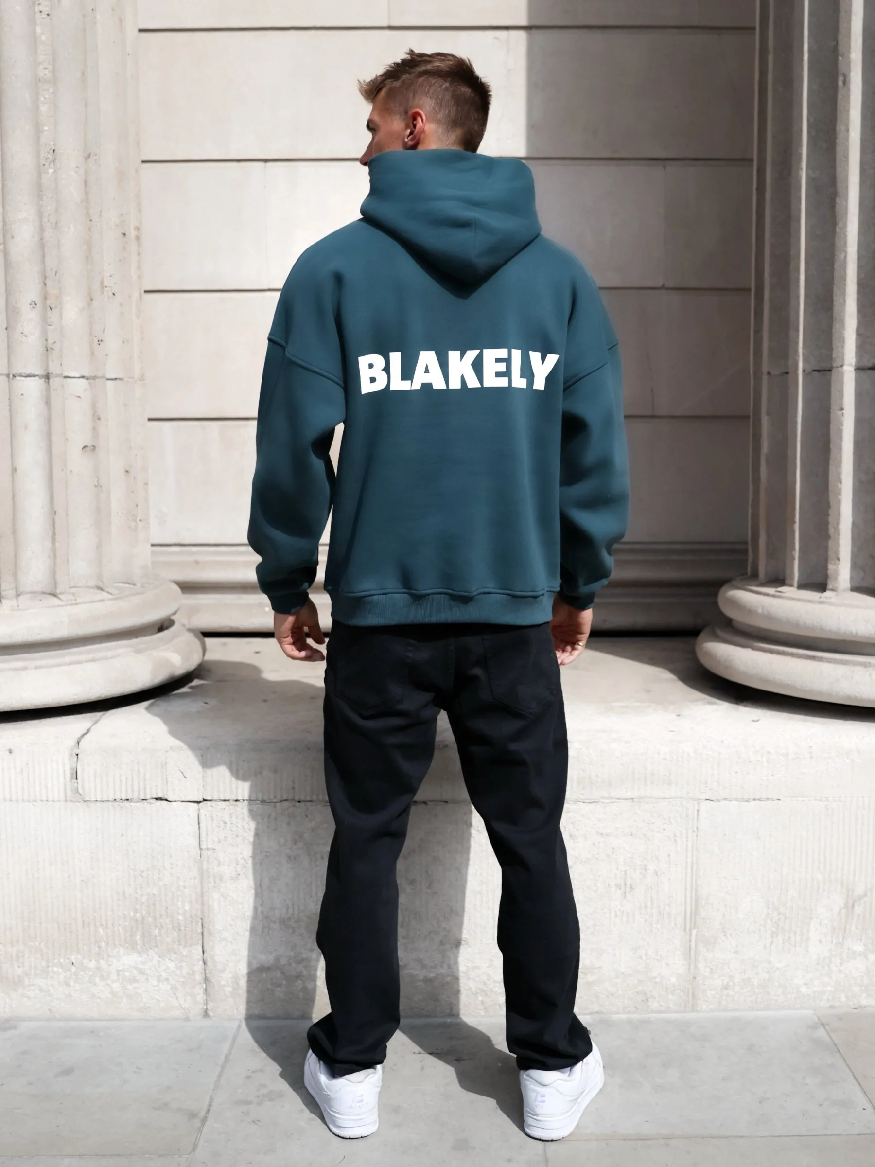 Anti Pill Finish Arlo Relaxed Hoodie - Teal Green