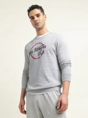 Men's Solid Grey Crew Neck Sweatshirt Style Feel
