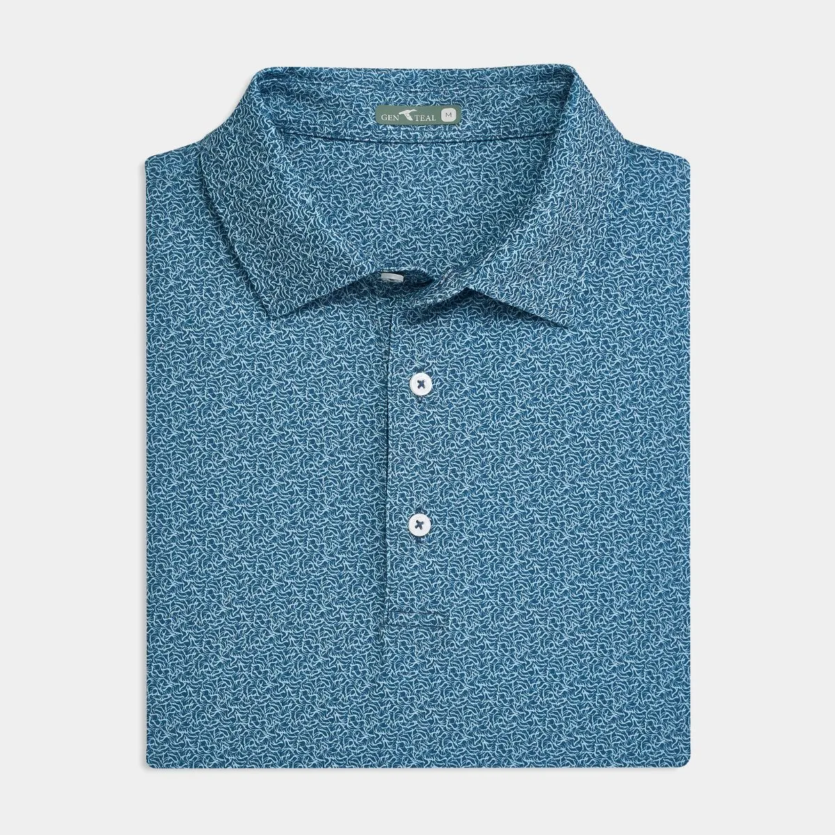 NonIron Finish Twilight Antlers Printed Performance Polo